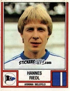 Sticker Hannes Riedl - German Football Bundesliga 1981-1982 n. 17 - Panini