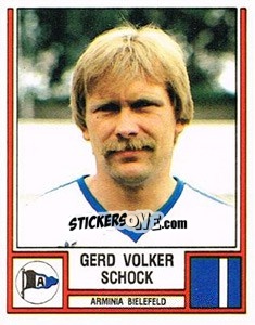 Cromo Gerd Volker Schock - German Football Bundesliga 1981-1982 - Panini