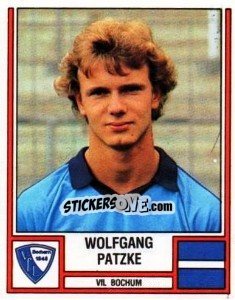 Sticker Wolfgang Patzke - German Football Bundesliga 1981-1982 - Panini