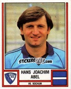 Sticker Hans Joachim Abel - German Football Bundesliga 1981-1982 - Panini