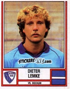 Cromo Dieter Lemke - German Football Bundesliga 1981-1982 - Panini