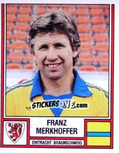 Sticker Franz Merkhoffer - German Football Bundesliga 1981-1982 n. 51 - Panini