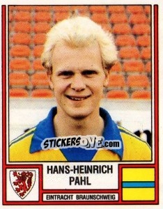 Cromo Hans-Heinrich Pahl - German Football Bundesliga 1981-1982 - Panini