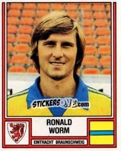 Cromo Ronald Worm - German Football Bundesliga 1981-1982 - Panini