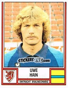 Cromo Uwe Hain - German Football Bundesliga 1981-1982 - Panini