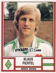 Cromo Klaus Fichtel - German Football Bundesliga 1981-1982 - Panini