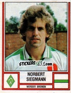 Sticker Norbert Siegmann - German Football Bundesliga 1981-1982 n. 68 - Panini