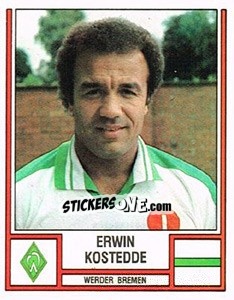 Cromo Erwin Kostedde - German Football Bundesliga 1981-1982 - Panini