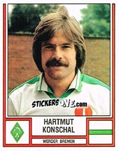 Sticker Hartmut Konschal - German Football Bundesliga 1981-1982 n. 77 - Panini