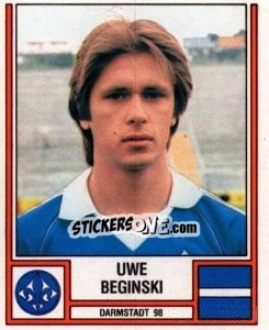 Sticker Uwe Beginski - German Football Bundesliga 1981-1982 n. 87 - Panini