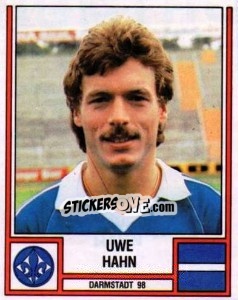 Cromo Uwe Hahn - German Football Bundesliga 1981-1982 - Panini