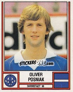 Cromo Oliver Posniak - German Football Bundesliga 1981-1982 - Panini