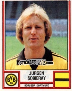 Sticker Jürgen Sobieray - German Football Bundesliga 1981-1982 n. 105 - Panini