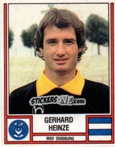 Cromo Gerhard Heinze - German Football Bundesliga 1981-1982 - Panini