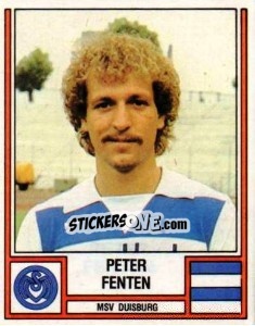 Cromo Peter Fenten - German Football Bundesliga 1981-1982 - Panini