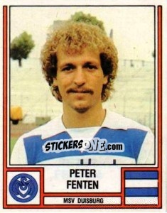 Sticker Peter Fenten - German Football Bundesliga 1981-1982 n. 125 - Panini