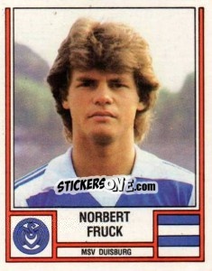 Cromo Norbert Fruck - German Football Bundesliga 1981-1982 - Panini