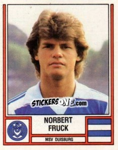 Sticker Norbert Fruck - German Football Bundesliga 1981-1982 n. 126 - Panini