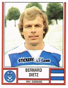 Sticker Bernhard Dietz - German Football Bundesliga 1981-1982 - Panini