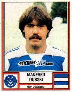 Cromo Manfred Dubski - German Football Bundesliga 1981-1982 - Panini