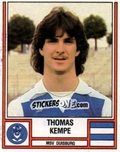 Sticker Thomas Kempe - German Football Bundesliga 1981-1982 n. 129 - Panini