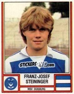 Sticker Franz-Josef Steininger - German Football Bundesliga 1981-1982 - Panini