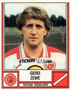 Cromo Gerd Zewe - German Football Bundesliga 1981-1982 - Panini