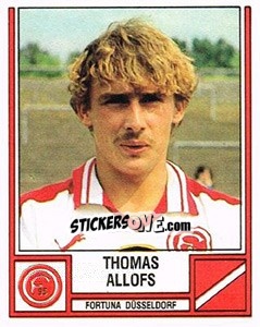 Cromo Thomas Allofs - German Football Bundesliga 1981-1982 - Panini
