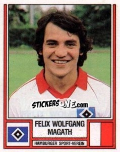 Sticker Felix Wolfgang Magath - German Football Bundesliga 1981-1982 n. 188 - Panini