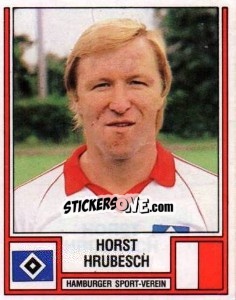 Cromo Horst Hrubesch - German Football Bundesliga 1981-1982 - Panini