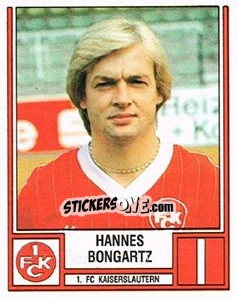 Cromo Hannes Bongartz - German Football Bundesliga 1981-1982 - Panini