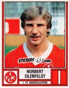 Sticker Norbert Eilenfeldt - German Football Bundesliga 1981-1982 - Panini