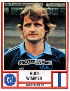 Sticker Rudi Wimmer - German Football Bundesliga 1981-1982 n. 214 - Panini