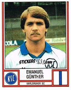 Sticker Emanuel Günther - German Football Bundesliga 1981-1982 - Panini