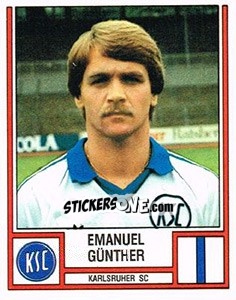 Sticker Emanuel Günther - German Football Bundesliga 1981-1982 n. 227 - Panini