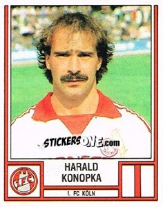 Cromo Harald Konopka - German Football Bundesliga 1981-1982 - Panini