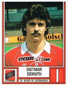 Sticker Dietmar Demuth - German Football Bundesliga 1981-1982 - Panini