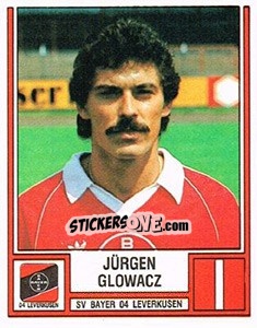 Cromo Jürgen Glowacz - German Football Bundesliga 1981-1982 - Panini