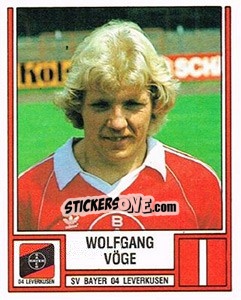 Sticker Wolfgang Vöge - German Football Bundesliga 1981-1982 - Panini