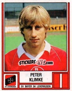 Sticker Peter Klimke - German Football Bundesliga 1981-1982 n. 267 - Panini