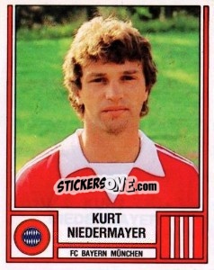 Sticker Kurt Niedermayer - German Football Bundesliga 1981-1982 - Panini