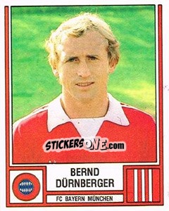 Cromo Bernd Dürnberger - German Football Bundesliga 1981-1982 n. 302 - Panini