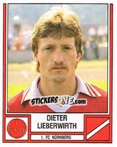 Sticker Dieter Lieberwirth - German Football Bundesliga 1981-1982 - Panini