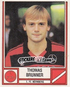 Sticker Thomas Brunner - German Football Bundesliga 1981-1982 - Panini