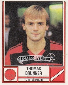 Sticker Thomas Brunner - German Football Bundesliga 1981-1982 n. 322 - Panini