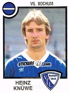 Sticker Heinz Knuwe - German Football Bundesliga 1983-1984 - Panini