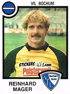 Sticker Reinhard Mager - German Football Bundesliga 1983-1984 - Panini