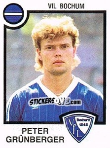 Sticker Peter Grunberger - German Football Bundesliga 1983-1984 - Panini