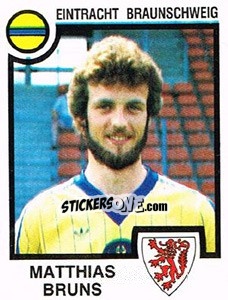 Sticker Matthias Bruns - German Football Bundesliga 1983-1984 - Panini