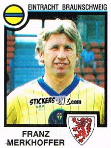 Sticker Franz Merkhoffer - German Football Bundesliga 1983-1984 - Panini